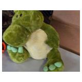 Lot of (4) Stuffed Animals - 24" Crocodile, 20" Elephant, 24" Dog, 12" Yolo Chipmunk