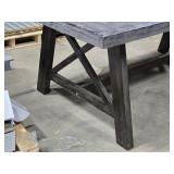 Outdoor Picnic / Dining Table Resin Top / Wood Frame 6-1/2