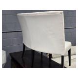 Curved Dining Banquette Upholstered Button Tufting 36" x 24" x 40" (white)