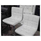 Lot of (2) 45" Faux Leather Swivel Bar Chairs | Adjustable
