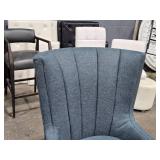 Four Hands Kensington Channelled Wing Chair Fabric Padding (blue)
