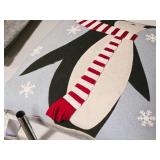 16" Christmas Penguin theme Decorative Covered Throw Pillow
