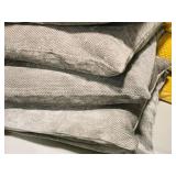 Lot of (6) 19" Covered Throw Pillows with Herringbone pattern (grey)
