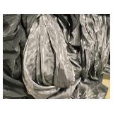 Lot of (3) Crystalene Fabric Stage Curtains (black/silver)