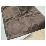 Lot of (4) 20" Cotton Velvet Throw Pillow Covers - Sanela by Ikea (dark brown)