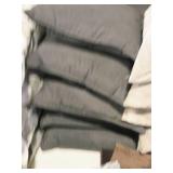 Lot of (5) 17" Cotton Covered Throw Pillows (charcoal grey)