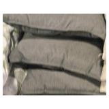 Lot of (5) 17" Cotton Covered Throw Pillows (charcoal grey)