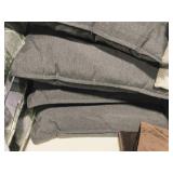 Lot of (5) 17" Cotton Covered Throw Pillows (charcoal grey)
