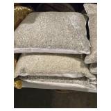 Lot of (3) 12" Beaded Finish Covered Throw Pillow by Pier 1 (silver)