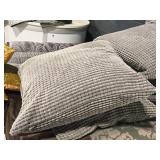 Lot of (5) 18" Courduroy Covered Throw Pillow (grey)