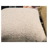 Lot of (2) 17" Boucle Covered Throw Pillows (cream)
