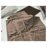 Lot of (4) 20" Cotton Velvet Throw Pillow Covers - Sanela by Ikea (dark brown)