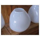 Lot of (6) Handblown Art Glass Table Vases by Holmegaard 4" x 4" (white) (rounded triangle)