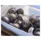 Lot of (15) 4" Distressed Finish Mercury Glass Filigree Leaf Ball Ornaments (silver)