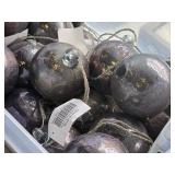 Lot of (15) 4" Distressed Finish Mercury Glass Filigree Leaf Ball Ornaments (silver)