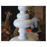 Lot of (1) Resin Decorative Floor Vase 9" x 32" (white)