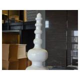 Lot of (1) Resin Decorative Floor Vase 11" x 40" (white)