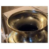 Lot of (1) Aluminum Decorative Table Vase 11" x 16 1/2"