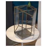 Geometric Clear Plastic Hanging Lantern 12" x 15 1/2"