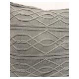 Gray Cable Knit Throw Pillows - Set of 2