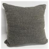 Two Throw Pillows - Paisley Pattern & Textured Weave, Taupe/Gray