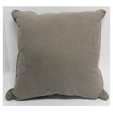 Two Throw Pillows - Paisley Pattern & Textured Weave, Taupe/Gray