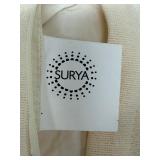 Surya Beige & Blue Striped Cotton Throw Pillows - Set of 2