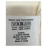 Surya Beige & Blue Striped Cotton Throw Pillows - Set of 2