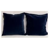 Surya Velvet Navy Throw Pillows - Set of 2