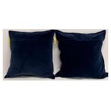 Surya Velvet Navy Throw Pillows - Set of 2