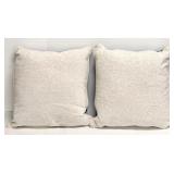 Navy Blue Throw Pillows with White Geometric Pattern - Set of 2