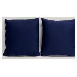 Navy Blue Throw Pillows - Fiberfill Pair