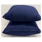Navy Blue Throw Pillows - Fiberfill Pair