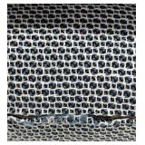 Pair of Navy & Cream Knit Throw Pillows - YKK Zippers