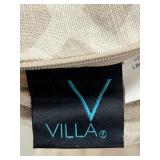 Villa Pillows - Geo Natural Linen Cover, 100% Cotton Lining (Lot of 2)