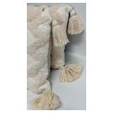 Creative Co-op Lumbar Pillows -Cotton w Tassels - Pair