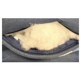 Navy Floral Throw Pillows - Set of 3 - Zippered Cushions