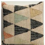 Neutral Patchwork Pattern Throw Pillow Set of 2