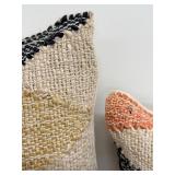 Neutral Patchwork Pattern Throw Pillow Set of 2