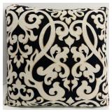 YKK Zipper Throw Pillows Set of 3 - Striped Rayon/Cotton, Damask & Crisscross