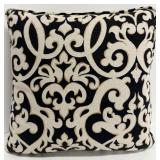 YKK Zipper Throw Pillows Set of 3 - Striped Rayon/Cotton, Damask & Crisscross