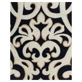 YKK Zipper Throw Pillows Set of 3 - Striped Rayon/Cotton, Damask & Crisscross