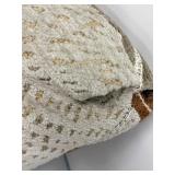 LAUD & DUNLAP Zipper 2-Pack Throw Pillows - Beige Herringbone & Geometric Hex Pattern