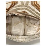 LAUD & DUNLAP Zipper 2-Pack Throw Pillows - Beige Herringbone & Geometric Hex Pattern