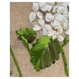 K&K Interiors Hydrangea Embroidered Pillow Set - 3 Decorative Cushions