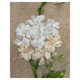 K&K Interiors Hydrangea Embroidered Pillow Set - 3 Decorative Cushions