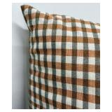 Creative Co-op Square Woven Cotton Plaid Pillow Pair - Made in India (Matches lot 224 & 226)