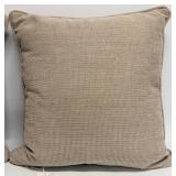 Pair of Decorative Throw Pillows - Beige & Charcoal Diamond Lattice Pattern