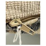 Pair of Decorative Throw Pillows - Beige & Charcoal Diamond Lattice Pattern