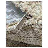 Beige Bouclé Throw Pillows - Set of 3